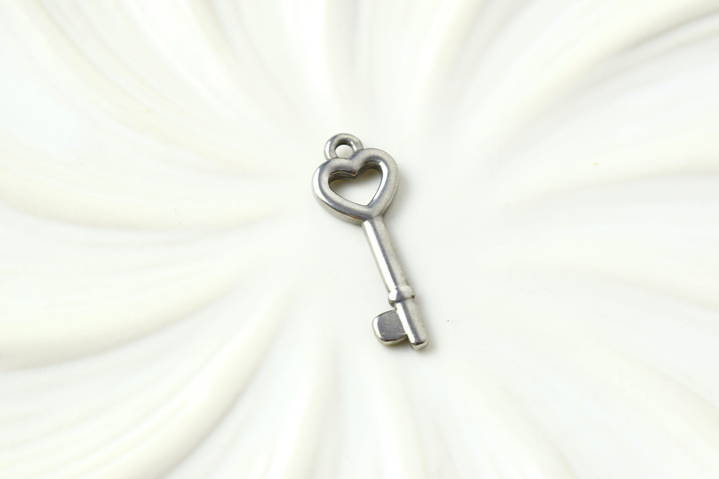 Silver Heart Key