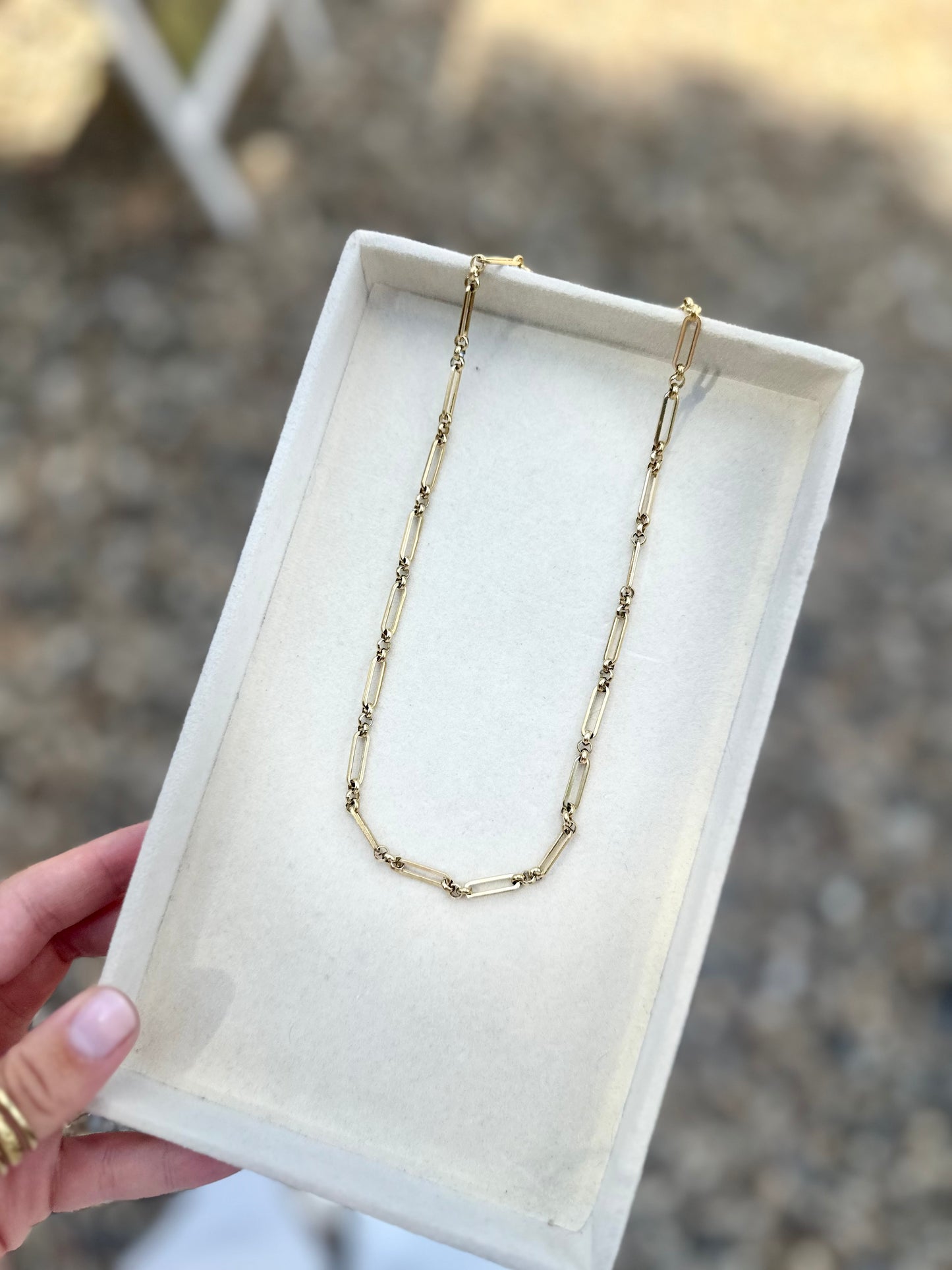Micro Bar Links Necklace Chain