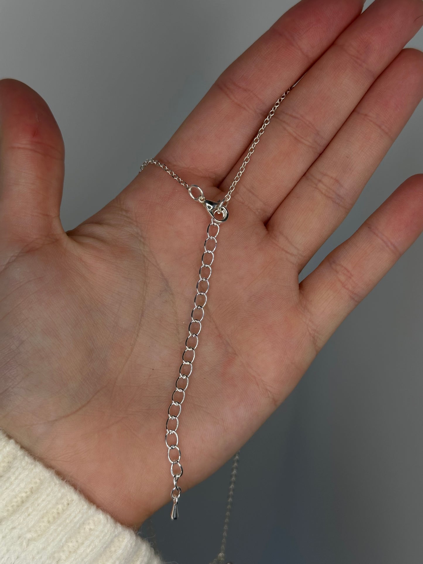 Crystal Silver Bow Necklace