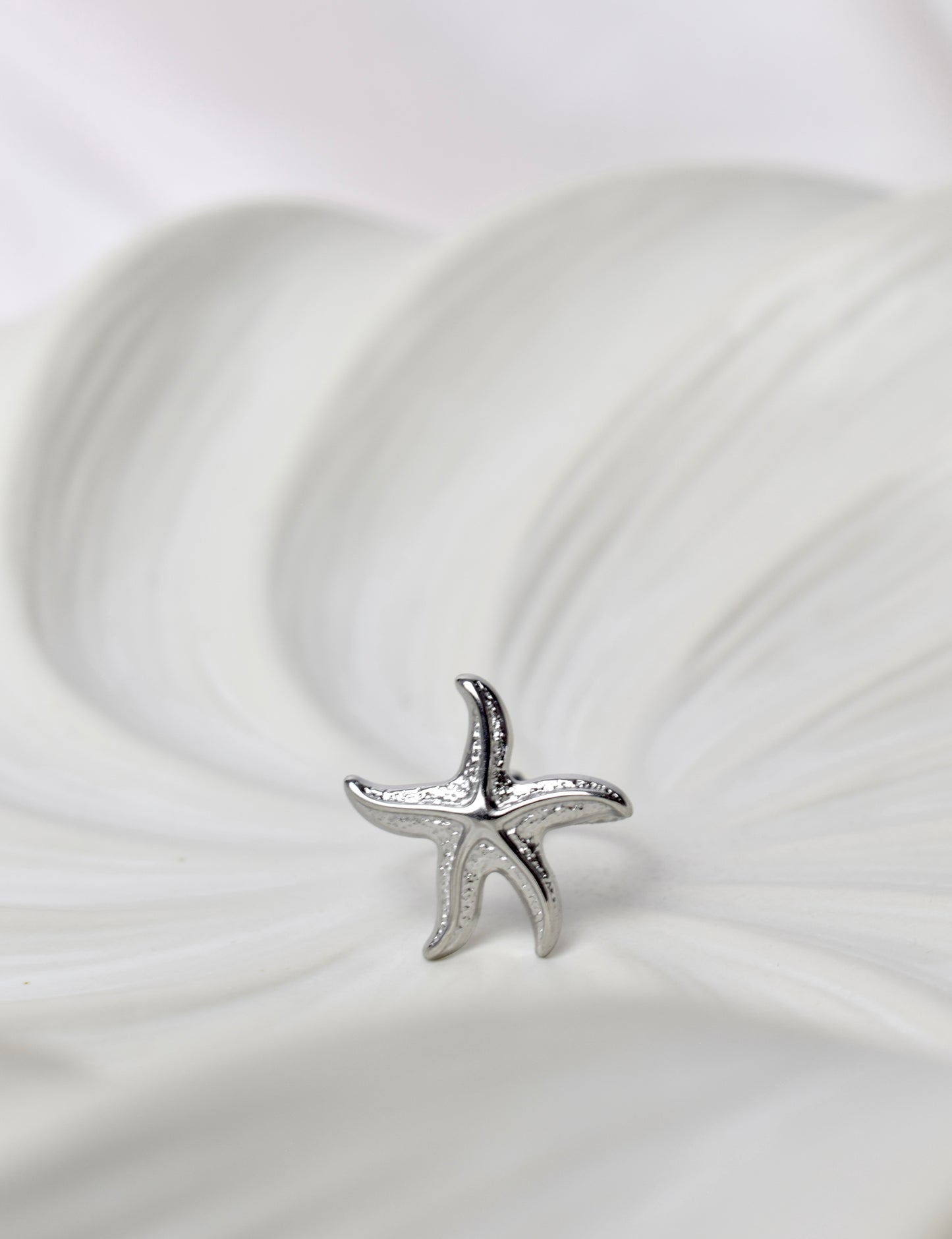 Sandy Star Ring Silver