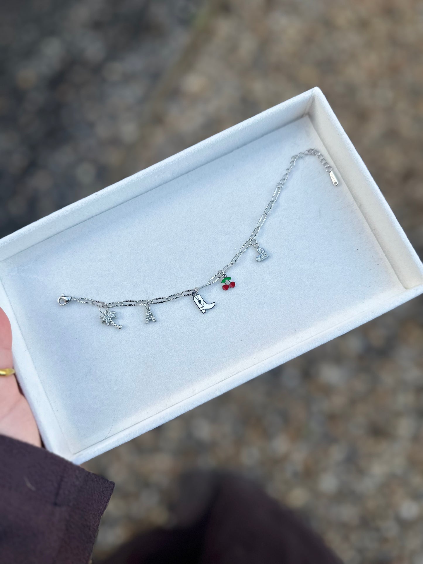 Silver Bracelet Chain Embossed