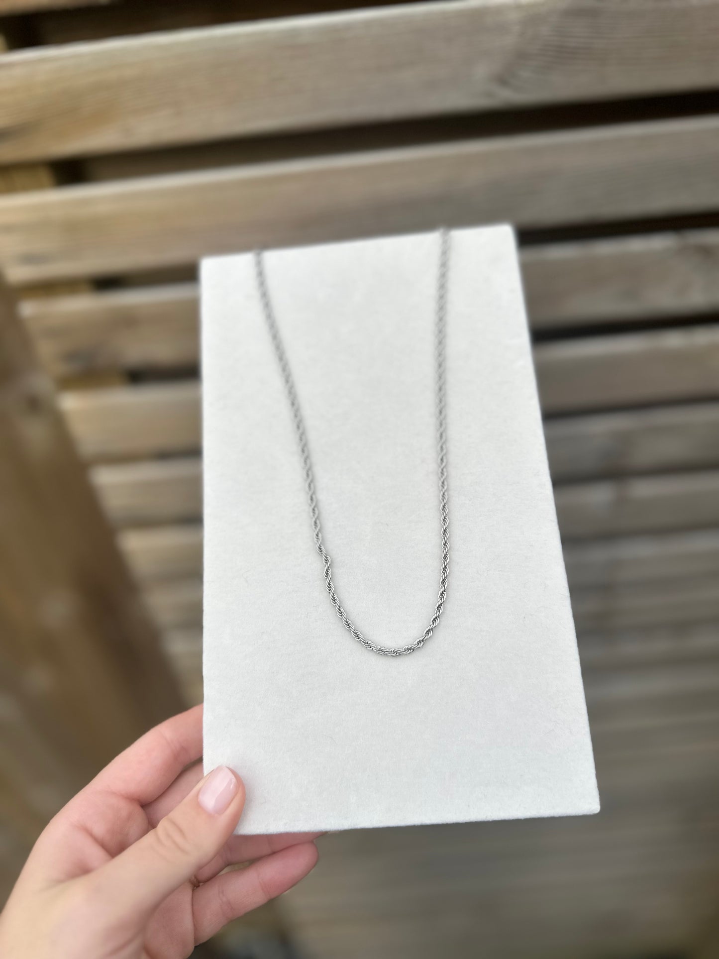 Luxe Rope Necklace Silver