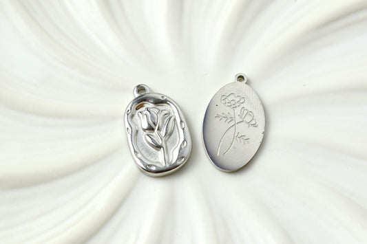 Flat Flower Silver