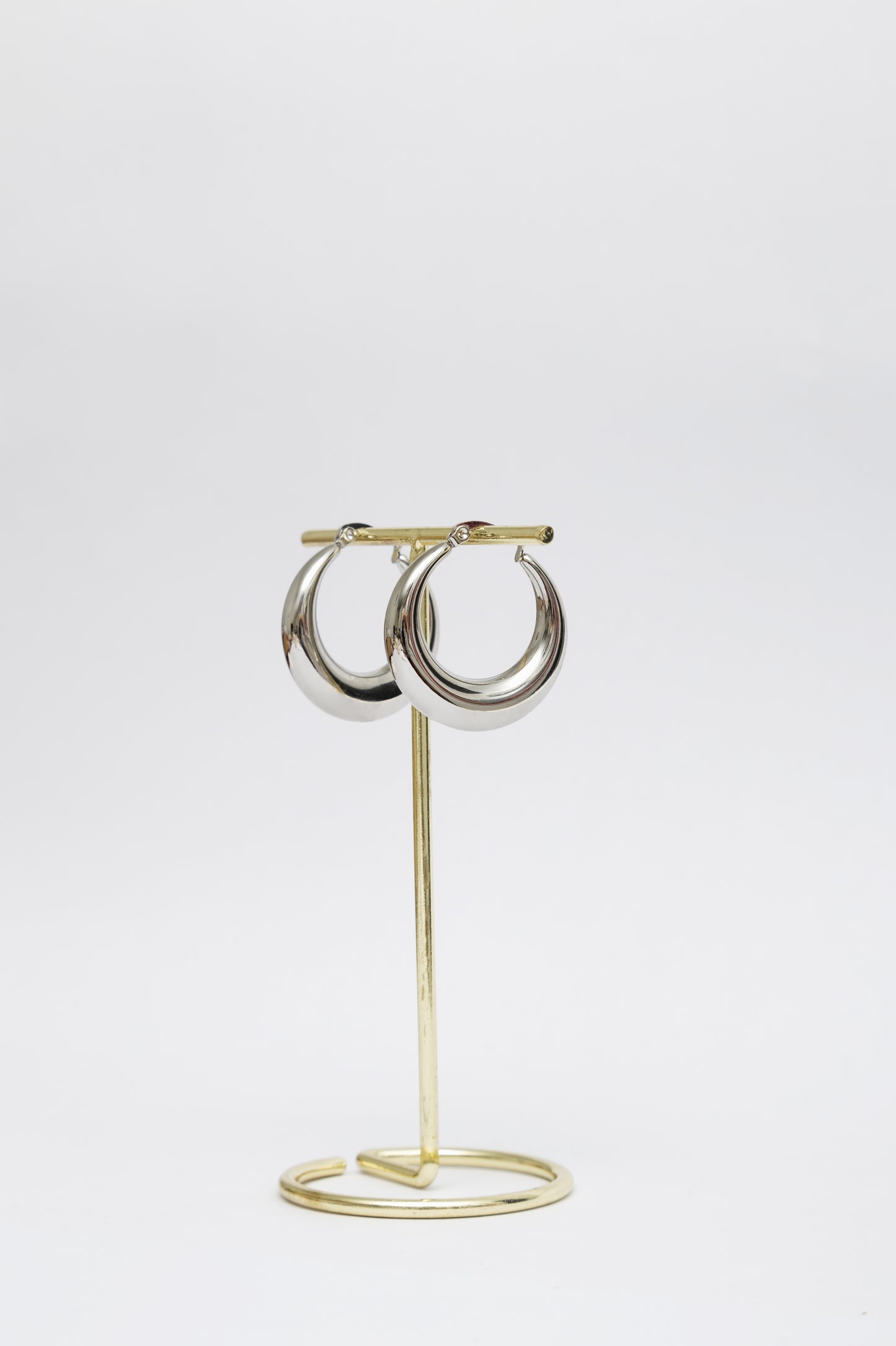 Silver Chunky Hoops