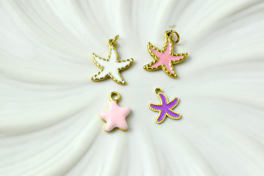 Small Coloured Starfish Gold