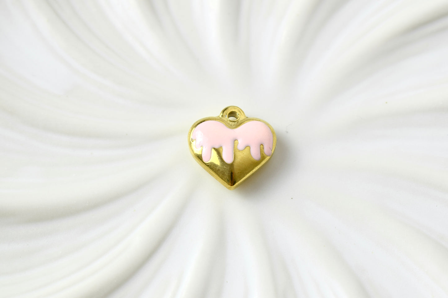Enamel Heart Gold