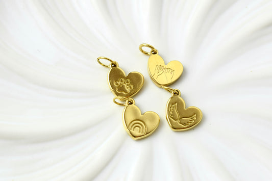 Engraved Hearts Gold