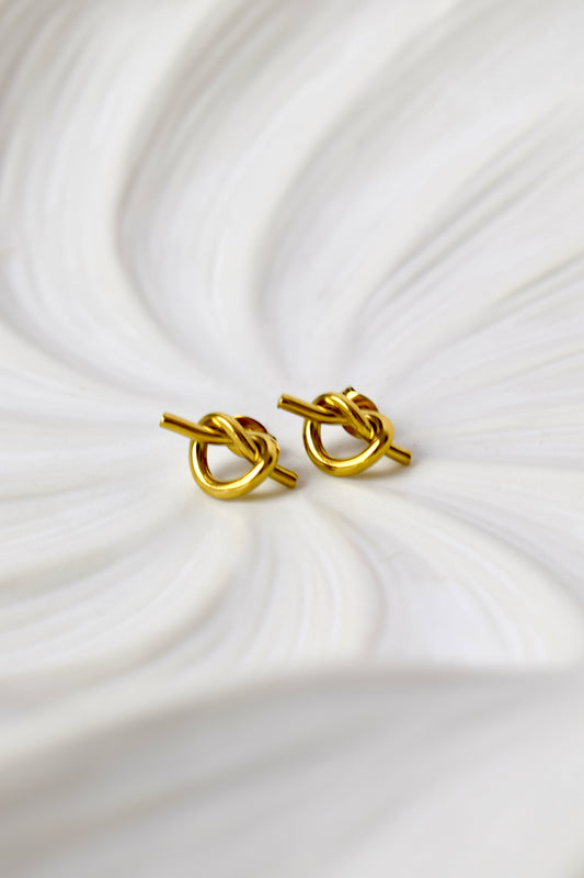 Gold Knot Studs
