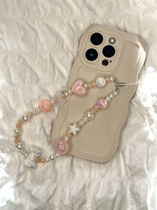 Pink Heart Phone Charm