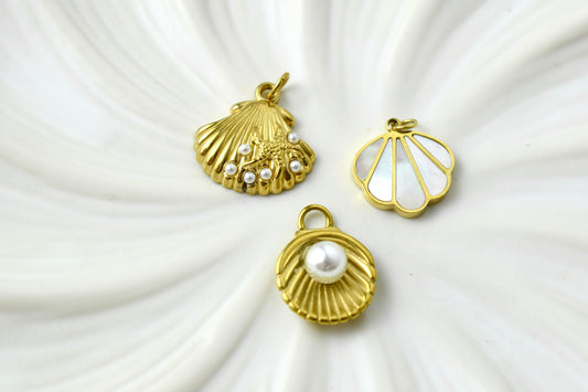 Shells with Pearls Gold