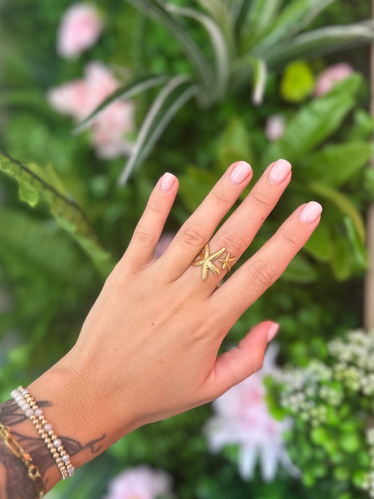 Gold Starfish Ring
