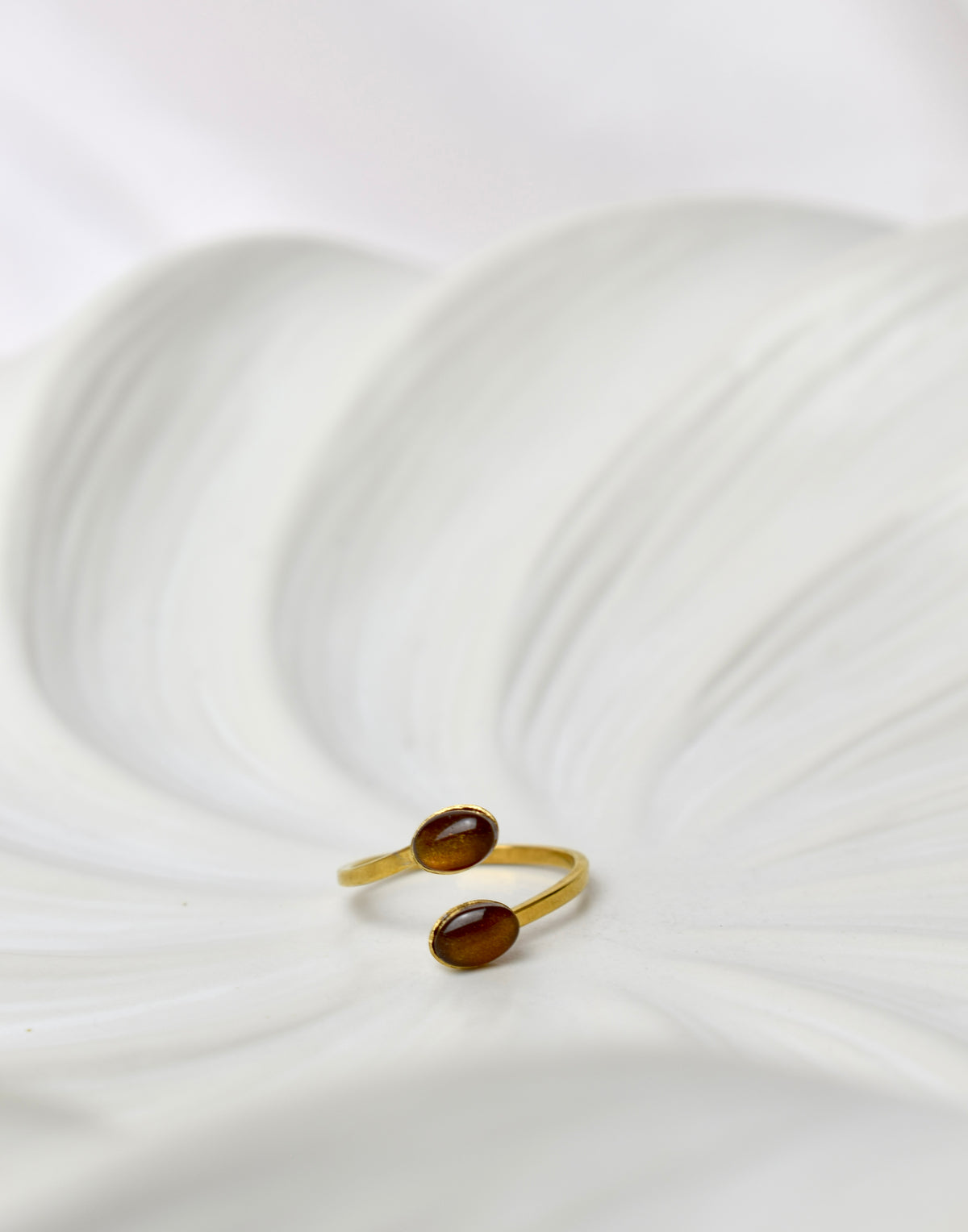 Desert Duo Brown Ring Gold