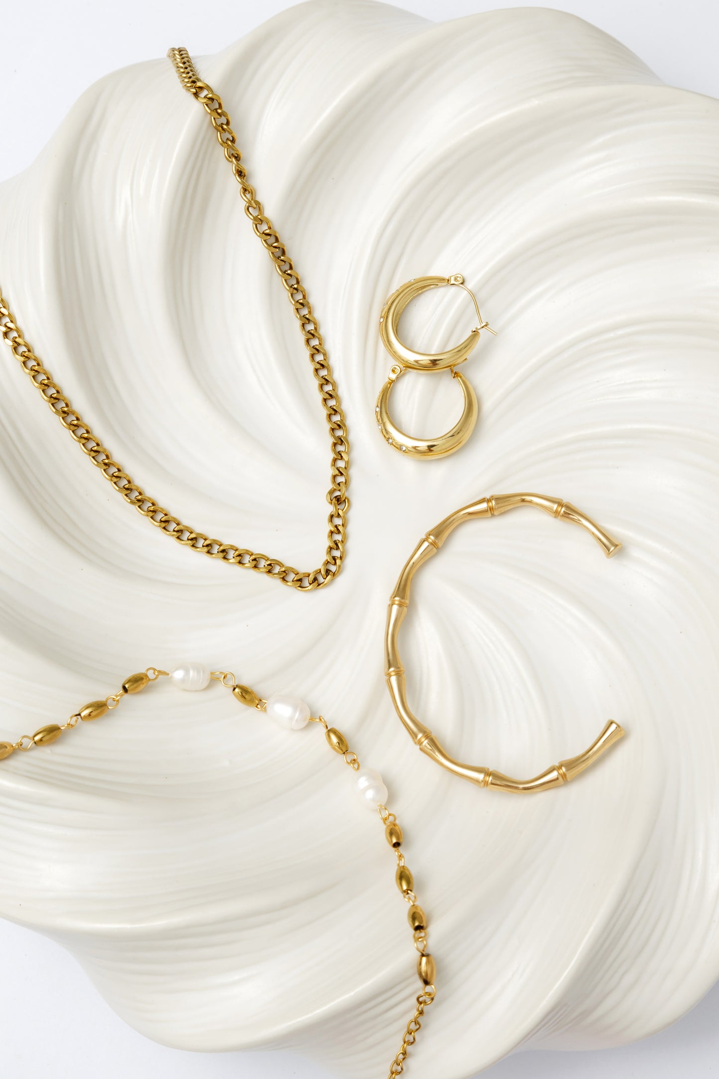 Capri Bamboo Bangle Gold