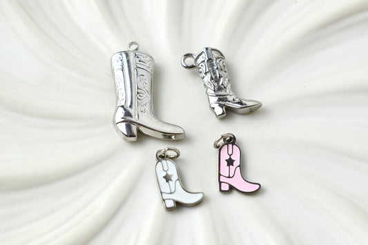 Cowboy Boot Silver