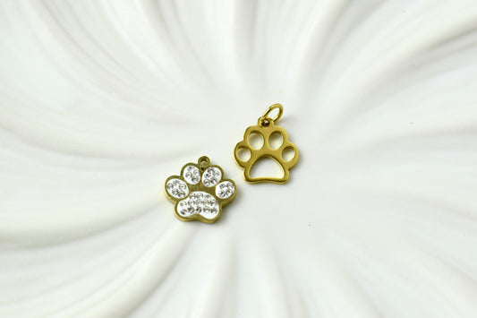 Gold Sparkle Paw Print