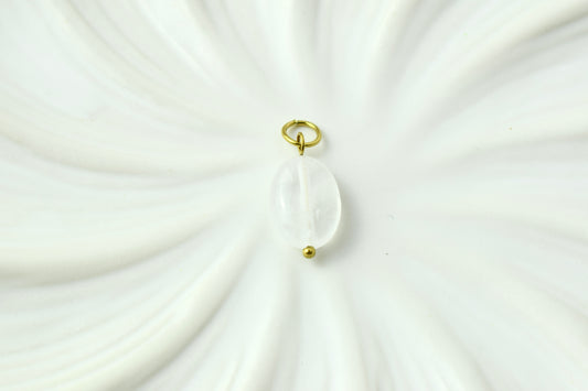 Gold Clear Stone Charm