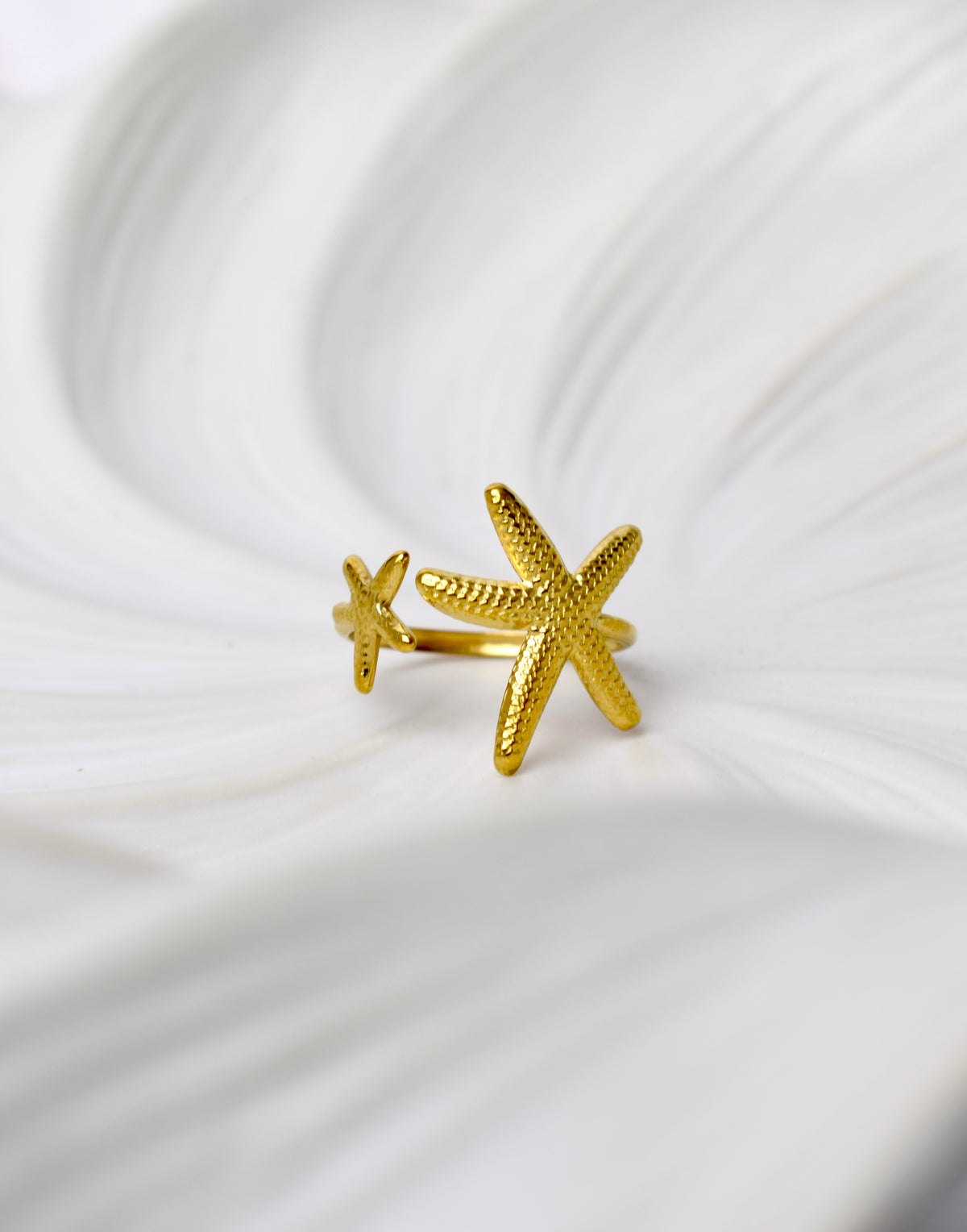 Gold Starfish Ring