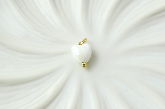 White Solid Heart Gold