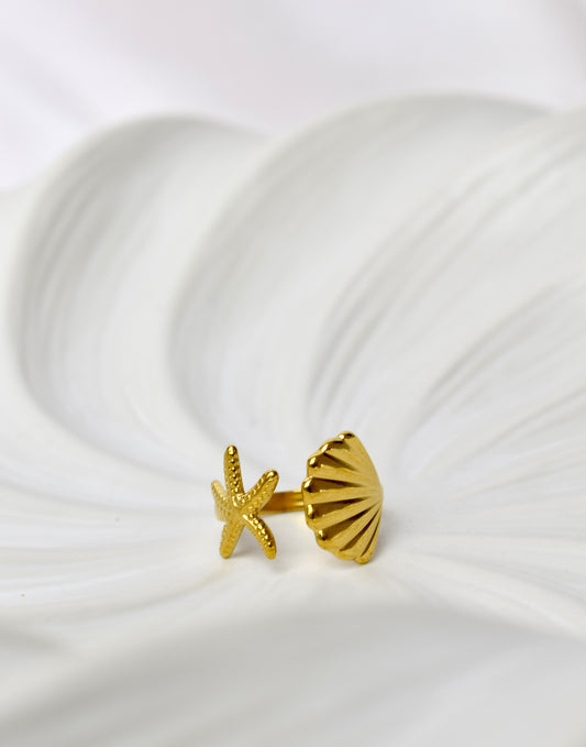Ocean Treasure Ring Gold