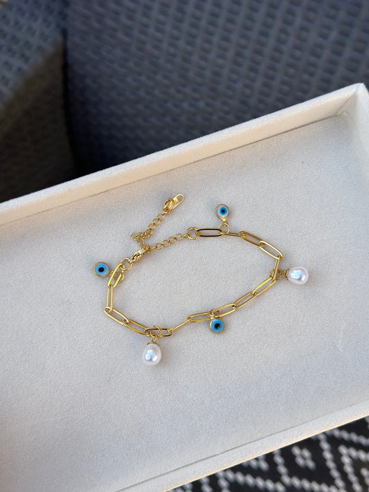 Light Blue Evil Eye Bracelet