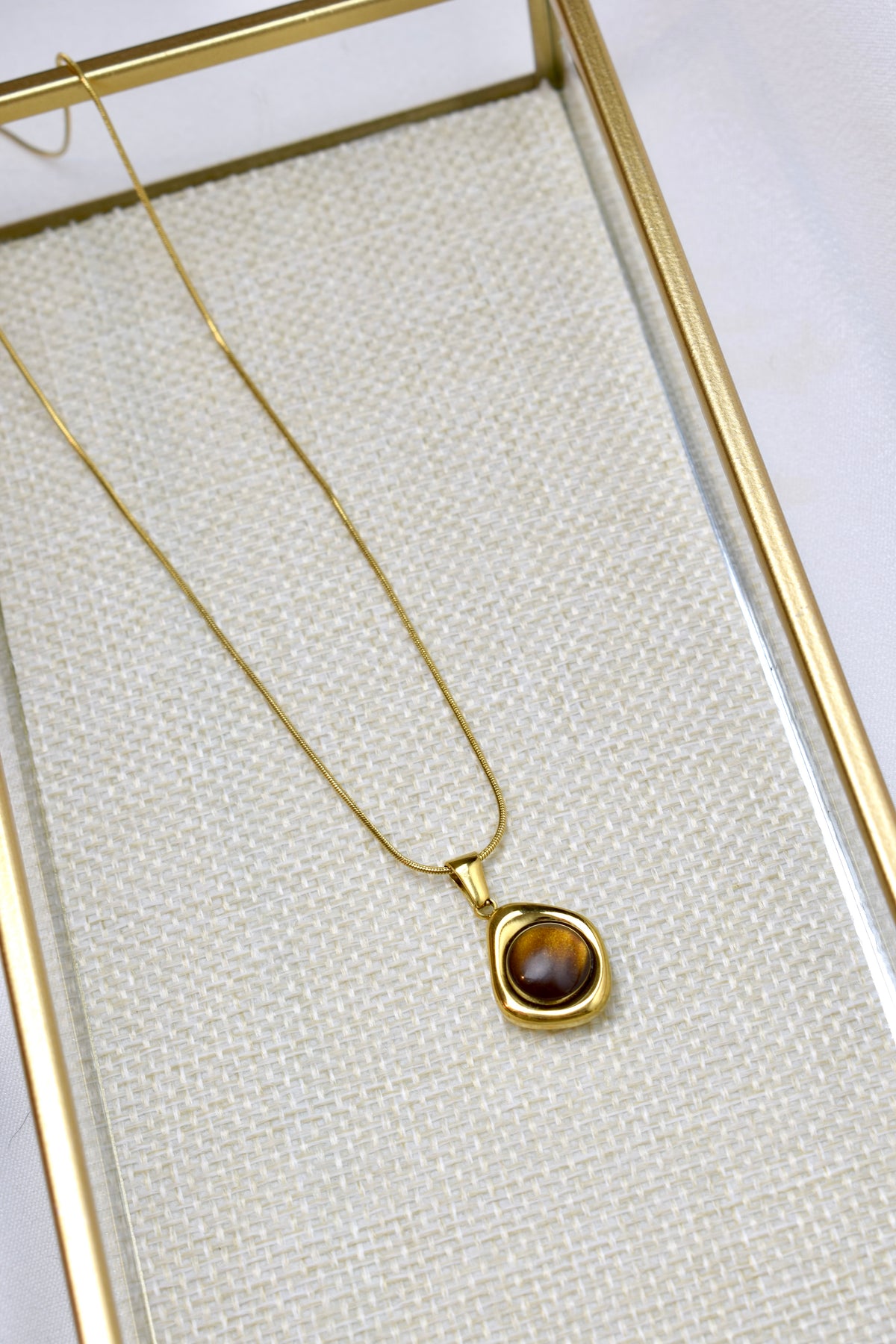 Amber Aura Necklace Gold