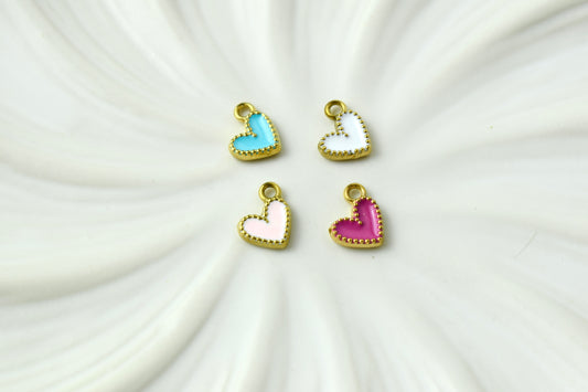 Small Colour Hearts Gold
