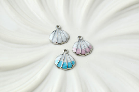 Small Coloured Shell Silver