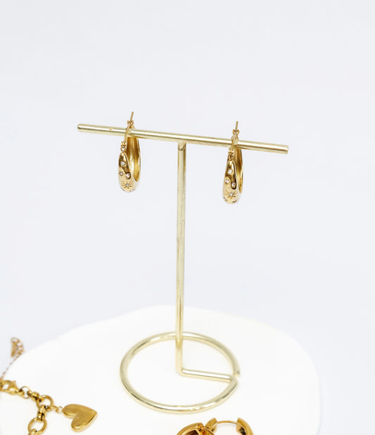 Luna Sparkle Hoop Earrings