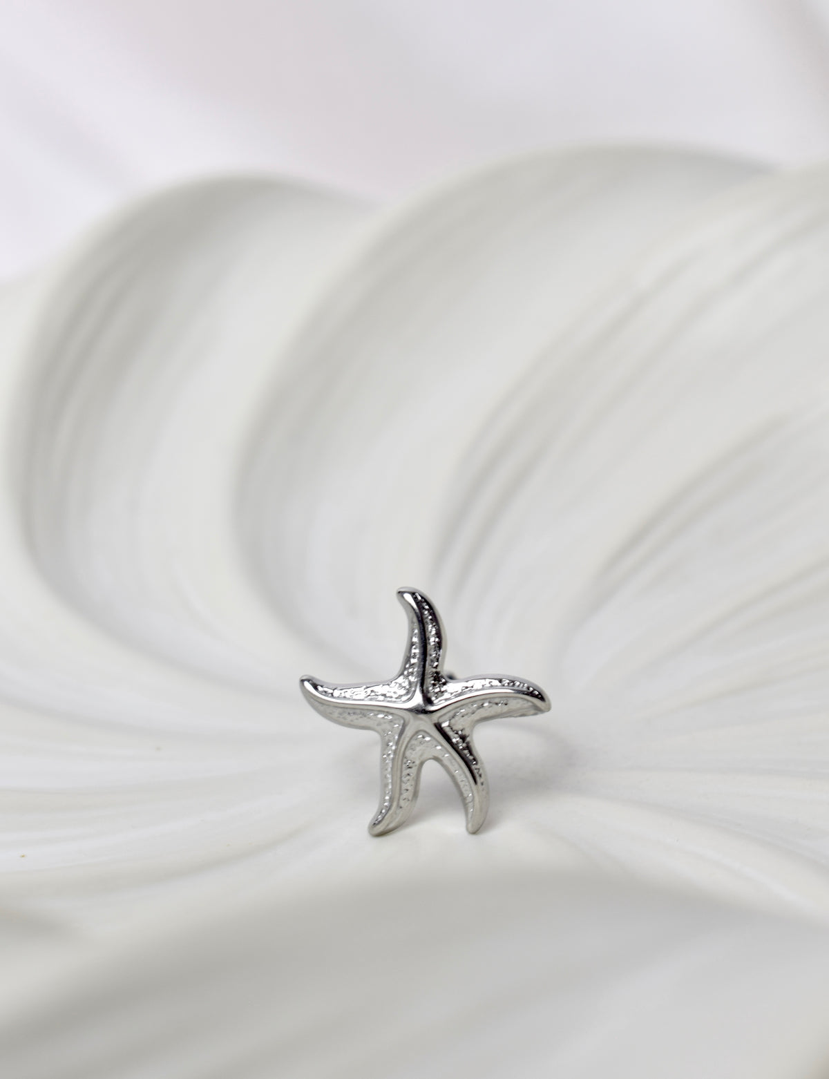 Sandy Star Ring Silver