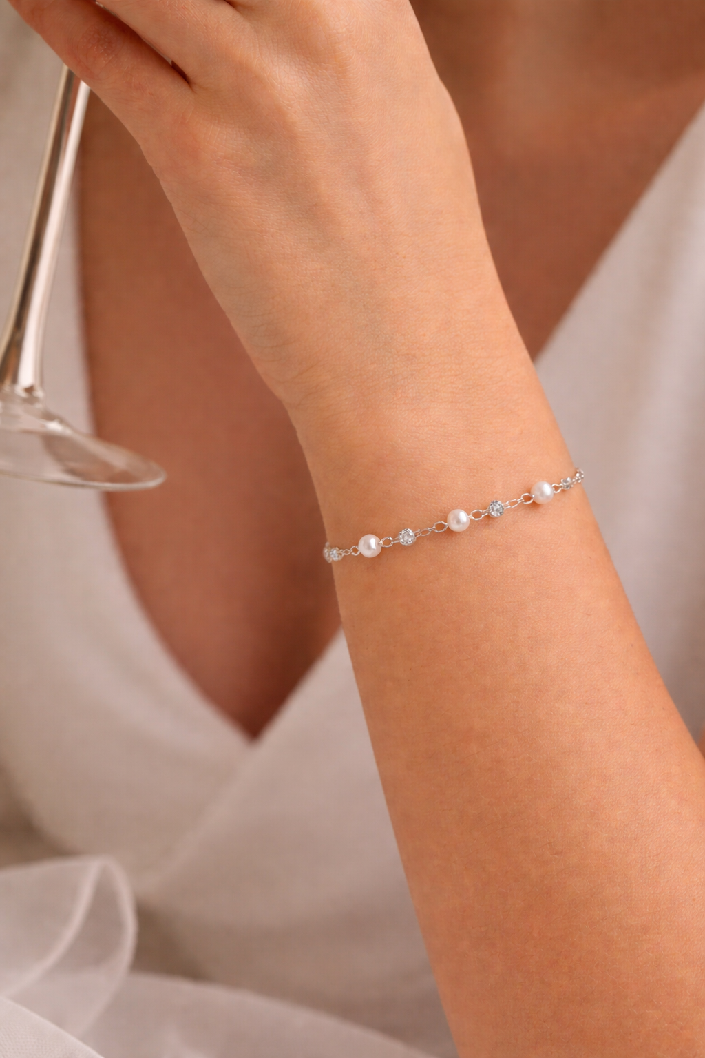 Pearl Promise Bracelet Silver