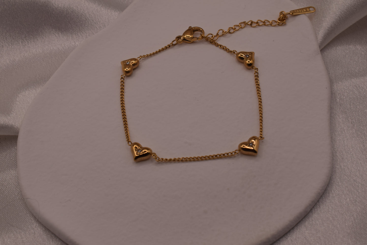 The Sparkle Heart Chain Bracelet