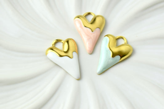 Large Dripping Heart Gold