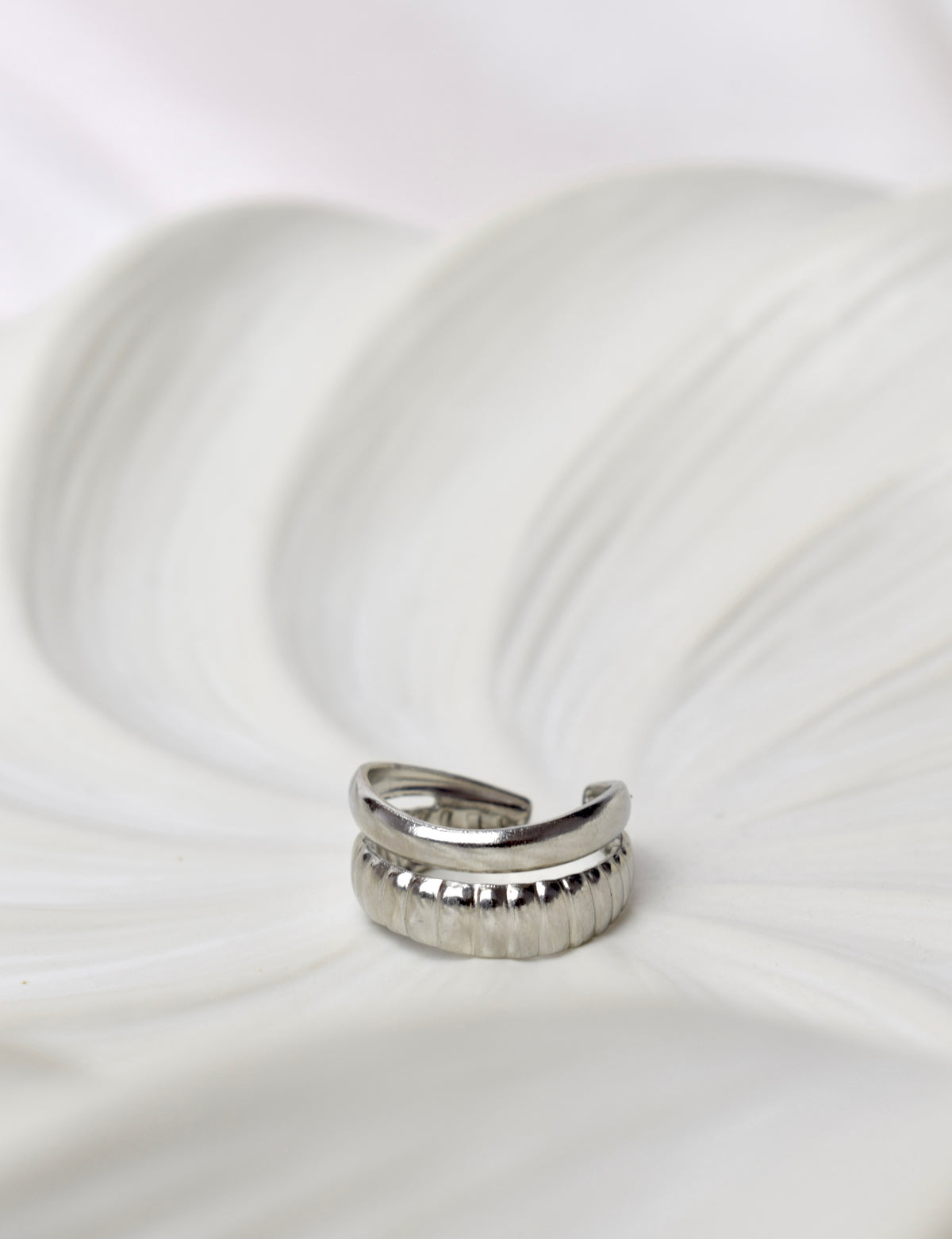 Molten Band Ring Silver