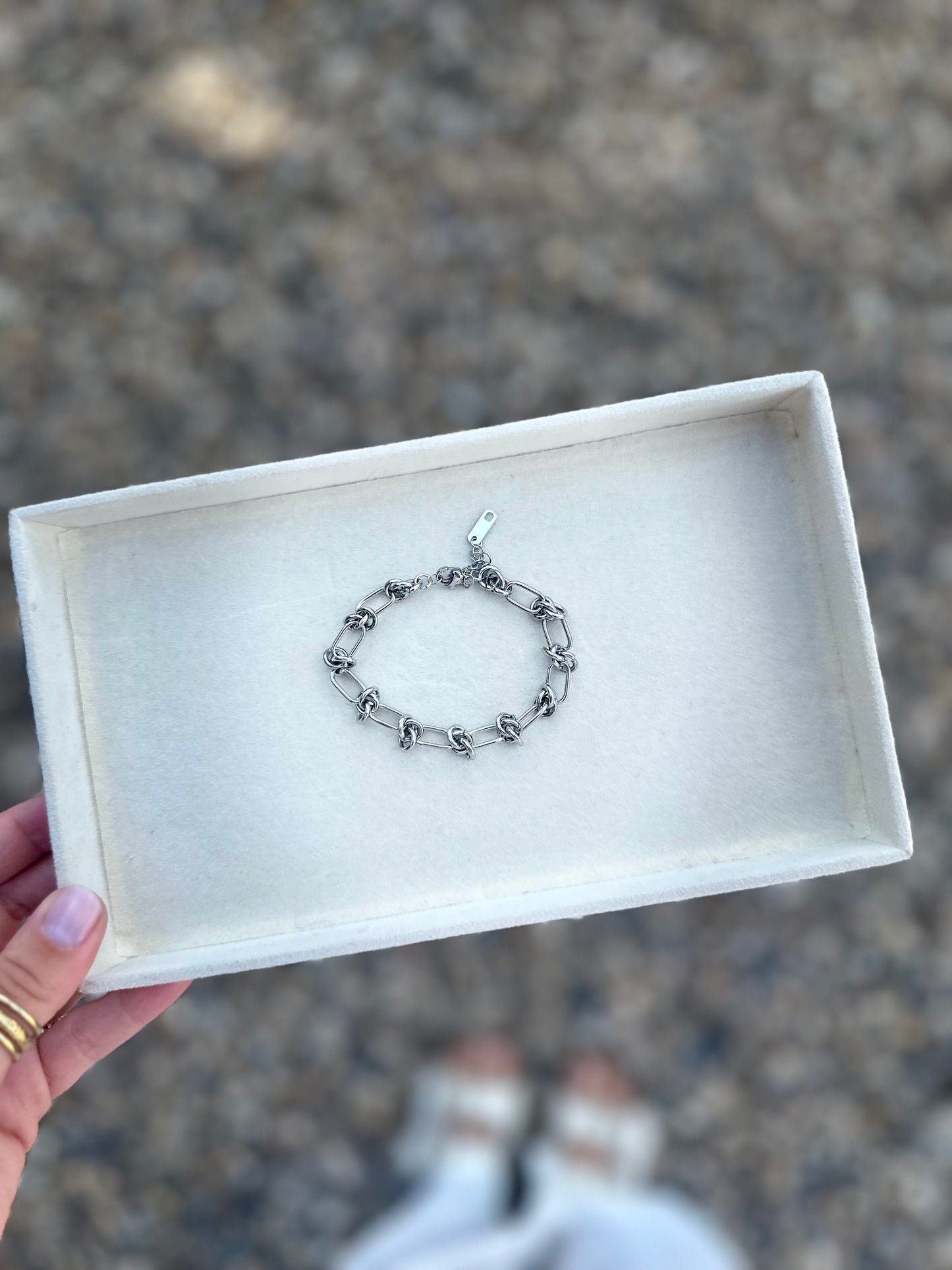 Twist Links bracelet Chain Silver
