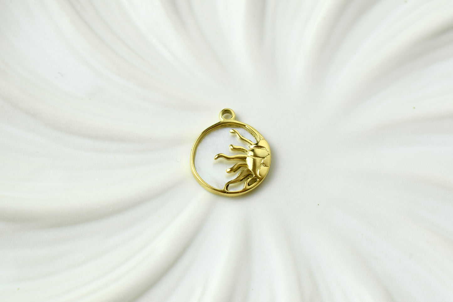 White & Gold Half Sun