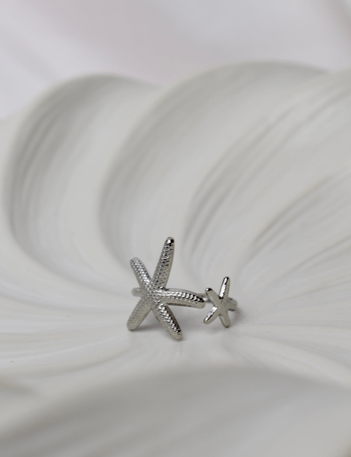 Silver Starfish Ring