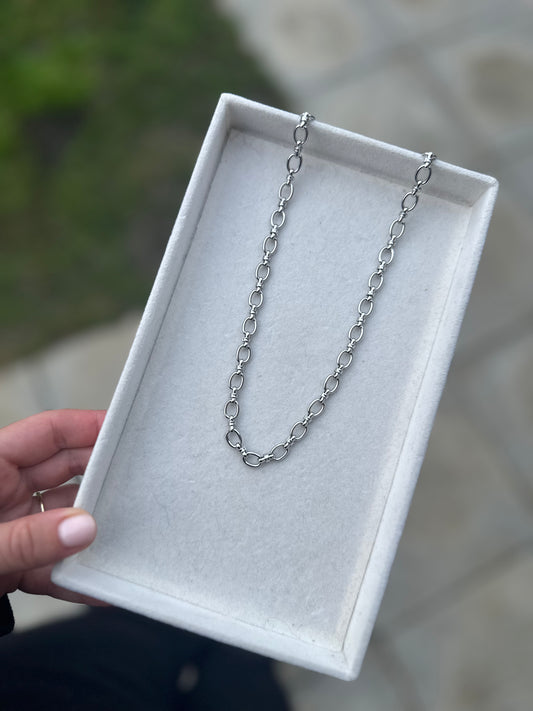 Chunky Links Necklace Silver