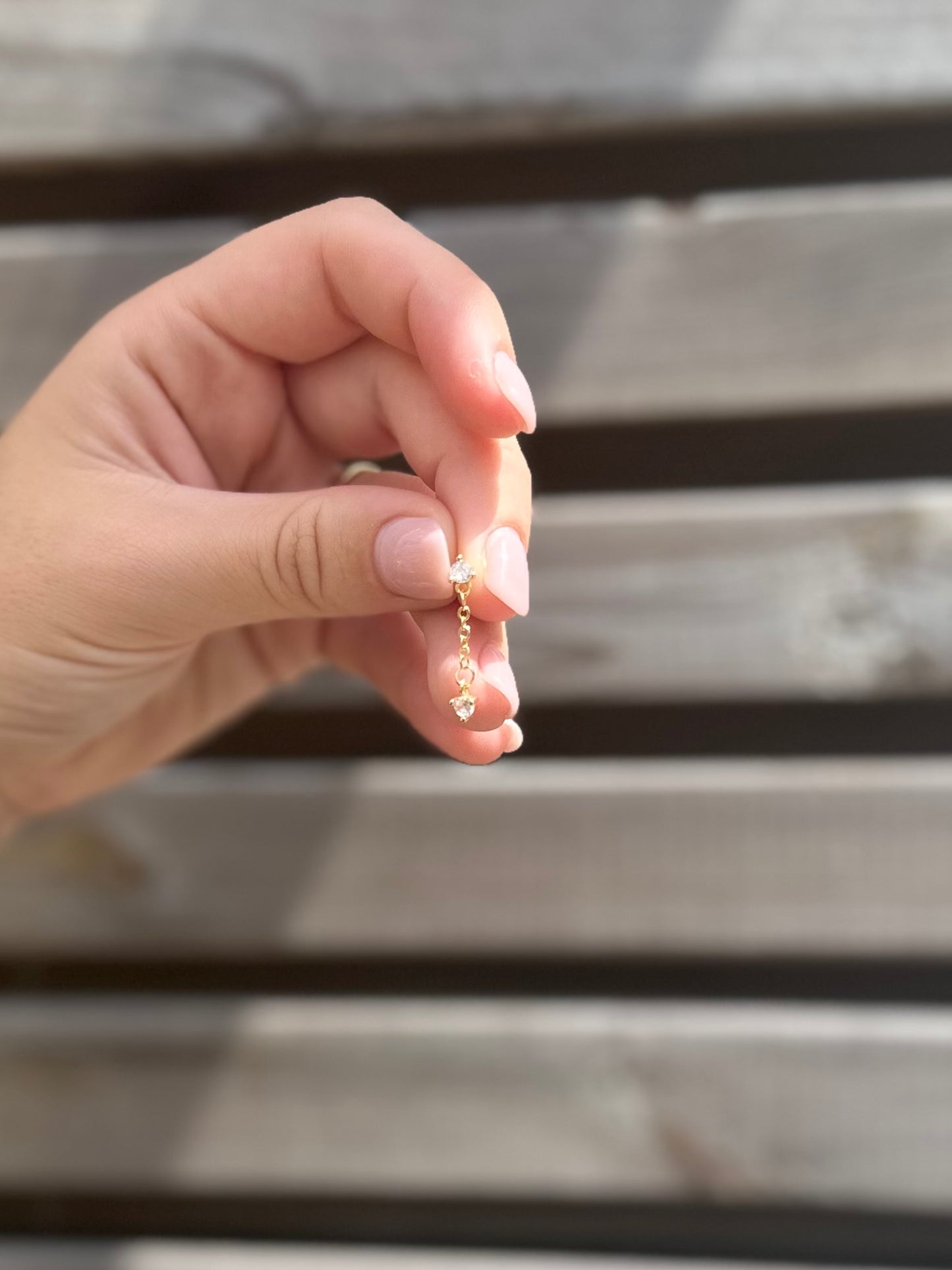 Orbit Dangle Stud Gold